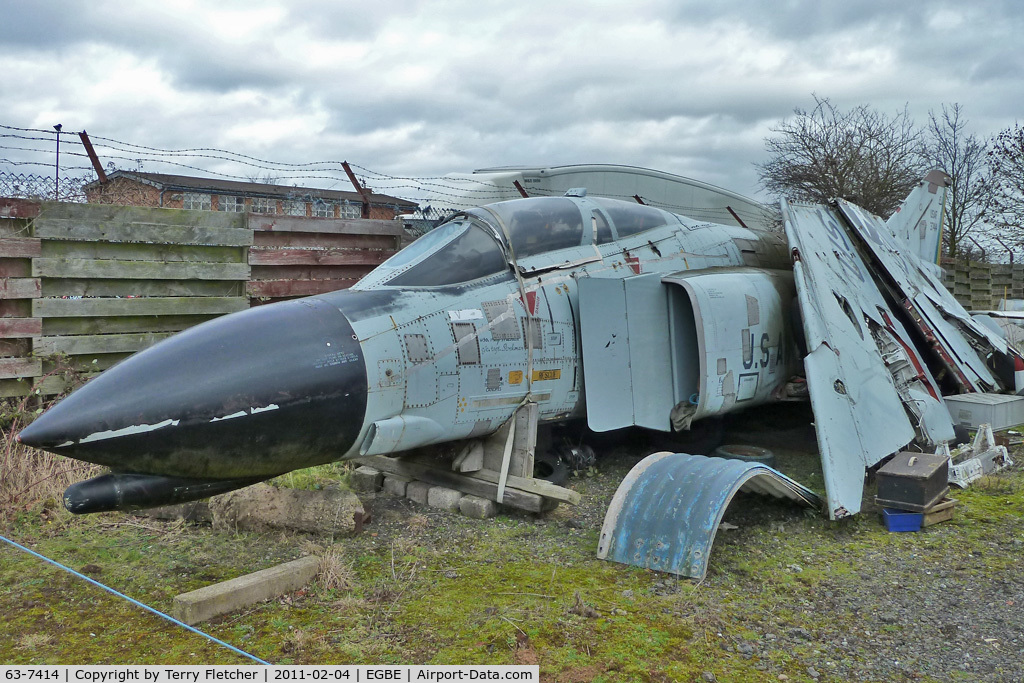 63-7414, 1963 McDonnell F-4C Phantom II C/N 329, 1963 McDonnell F-4C Phantom II, c/n: 329 dismantled for spares at Midland Air Museum