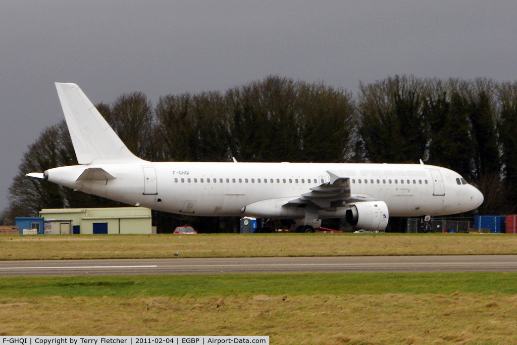 F-GHQI, 1991 Airbus A320-211 C/N 0184, 1991 Airbus A320-211, c/n: 0184 awaiting scrapping at Kemble