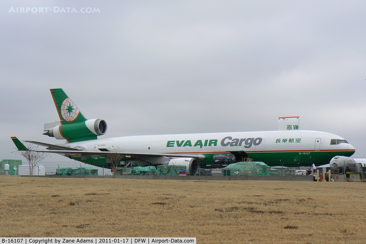 B-16107, 1995 McDonnell Douglas MD-11F C/N 48546, On the West Freight ramp at DFW Airport