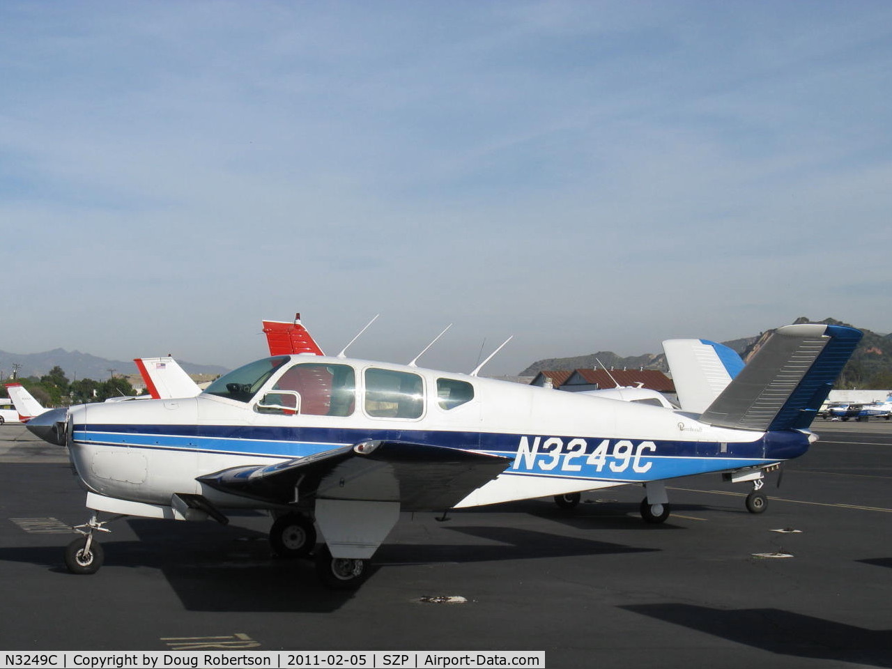 N3249C, 1954 Beech E35 C/N D-3914, 1954 Beech E35 BONANZA, Continental E-225-8 225 Hp rating for takeoff