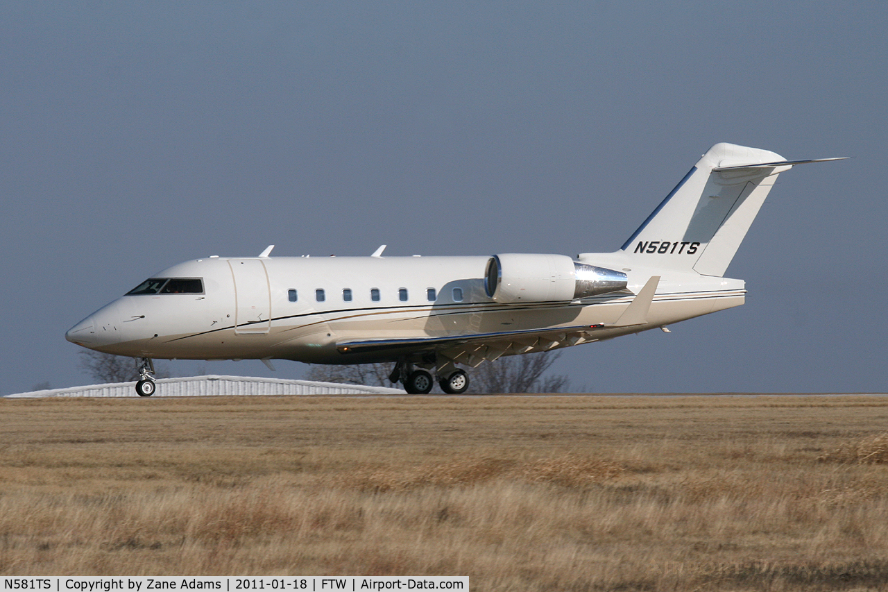 N581TS, 2001 Bombardier Challenger 604 (CL-600-2B16) C/N 5482, At Meacham Field - Fort Worth, TX