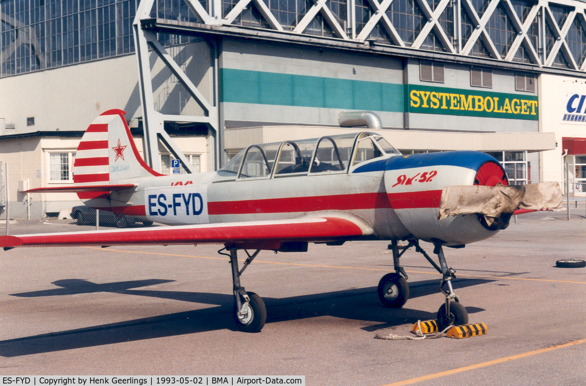 ES-FYD, 1986 Bacau Yak-52 C/N 867015, Bromma - Stockholm