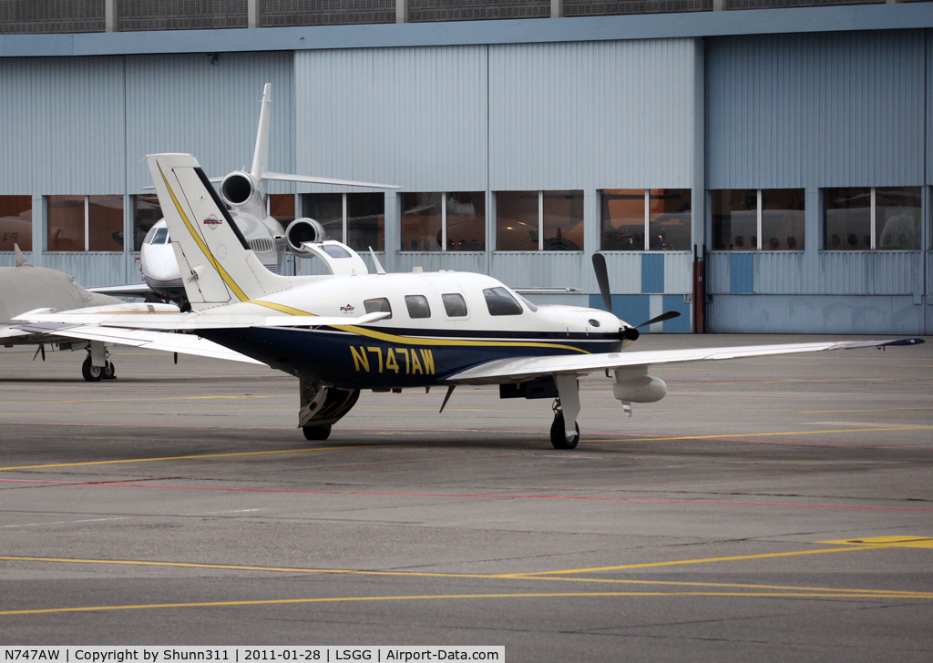 N747AW, 2000 Piper PA-46-500TP Malibu Meridian C/N 4697017, Parked at the General Aviation area...