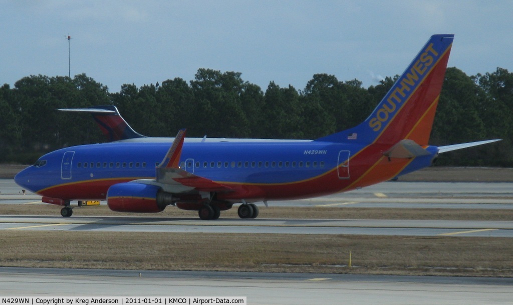 N429WN, 2002 Boeing 737-7H4 C/N 33658, Southwest Airlines Boeing 737-700