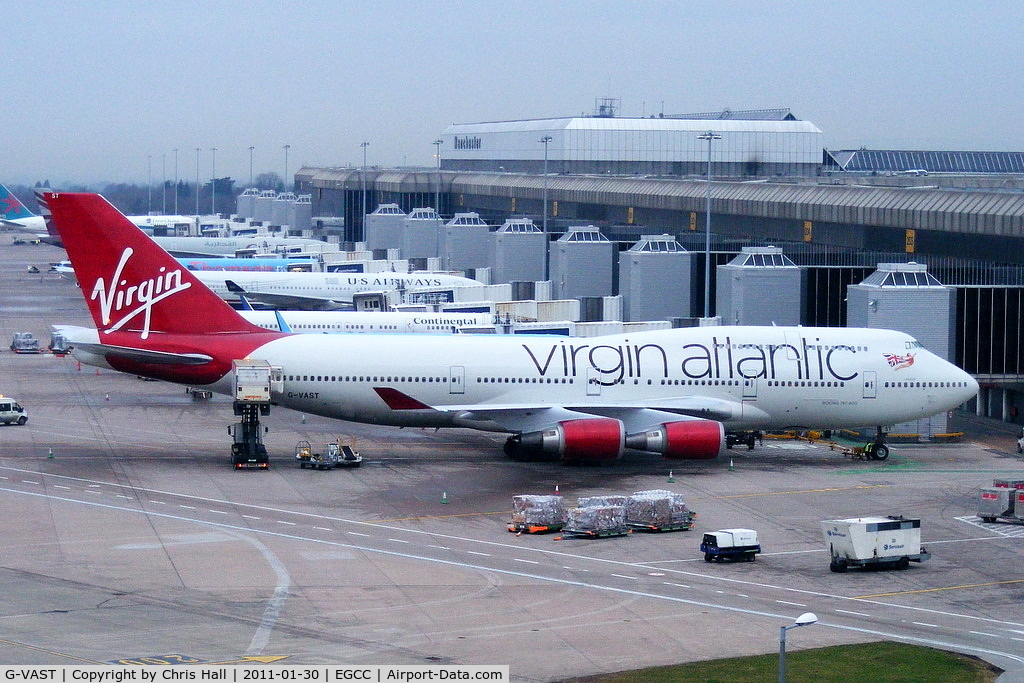 G-VAST, 1997 Boeing 747-41R C/N 28757, the latest Virgin Atlantic colour scheme