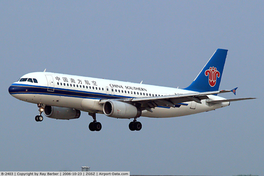 B-2403, 2004 Airbus A320-232 C/N 2275, Airbus A320-214 [2275] China Southern Airlines Shenzhen-Baoan~B 23/10/2006
