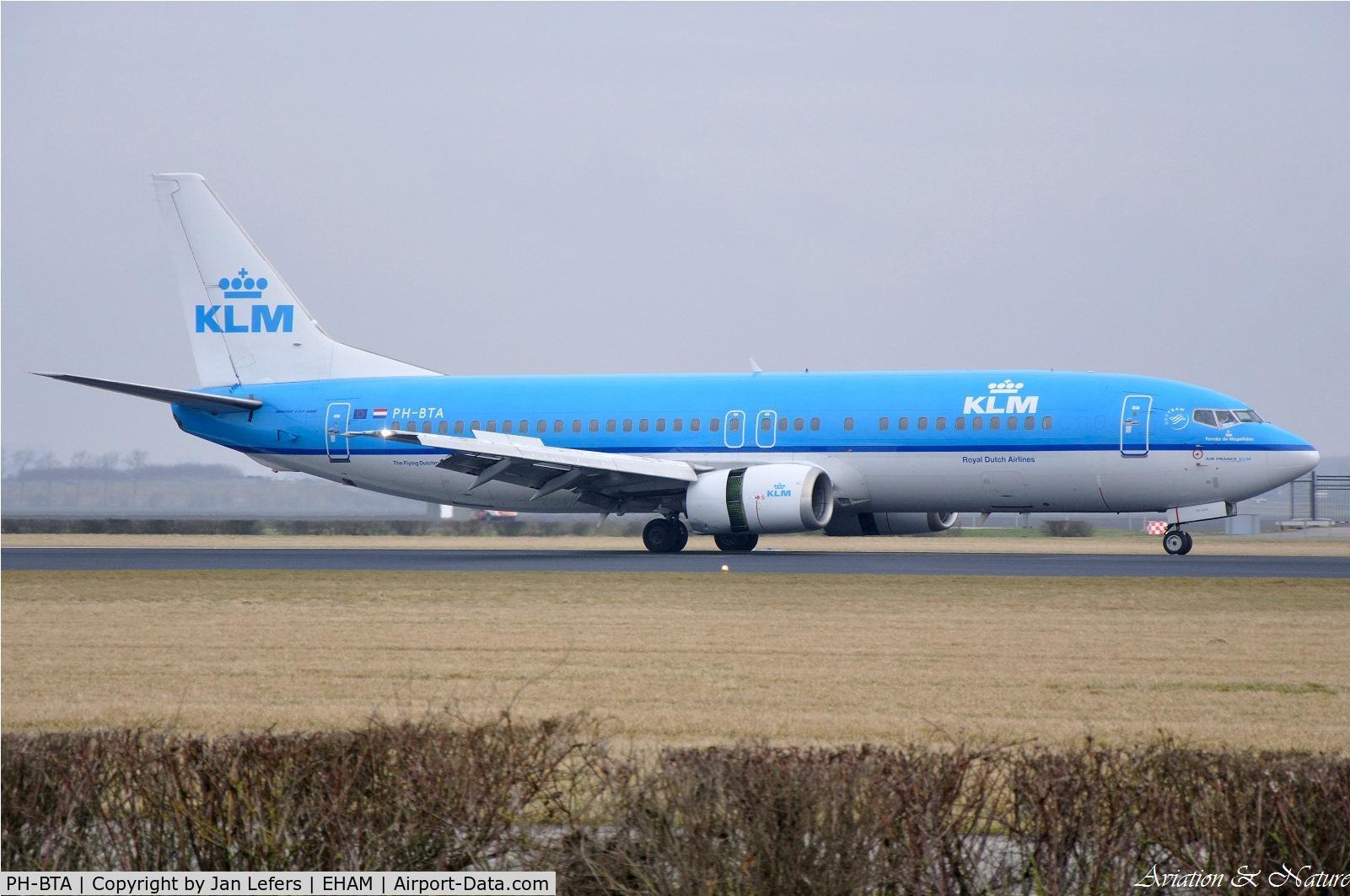 PH-BTA, 1991 Boeing 737-406 C/N 25412, Landing on the Polderbaan