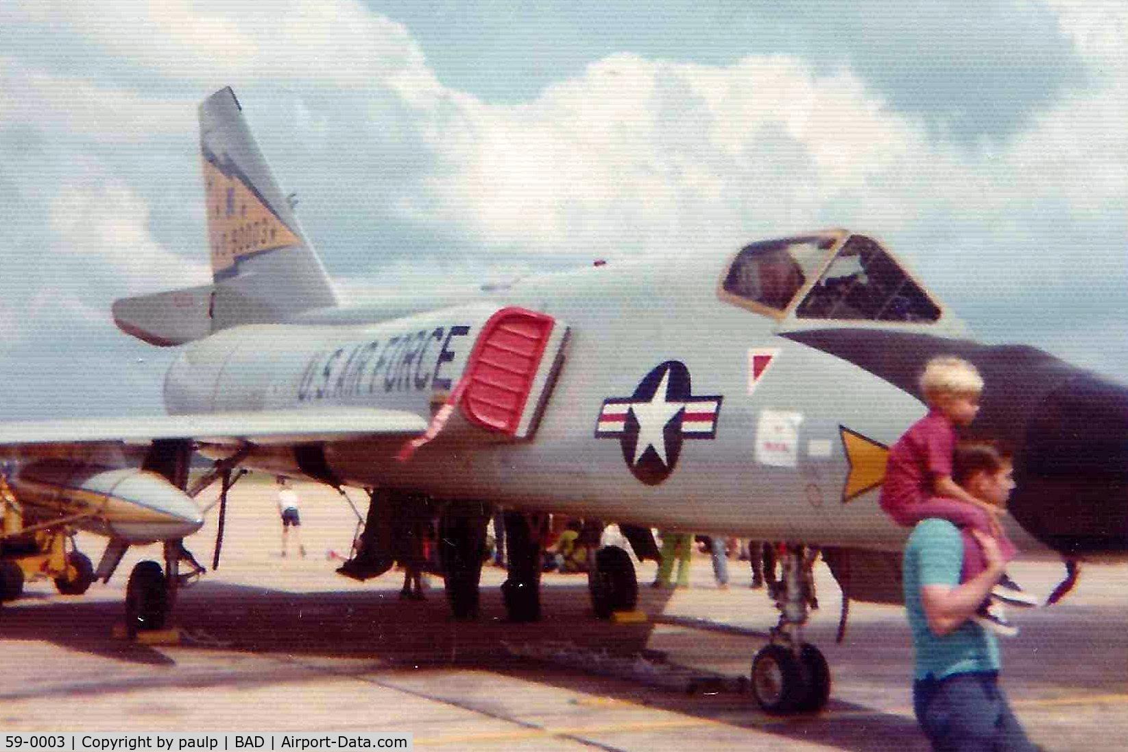 59-0003, 1959 Convair F-106A Delta Dart C/N 8-14-132, Barksdale Air Force Base 