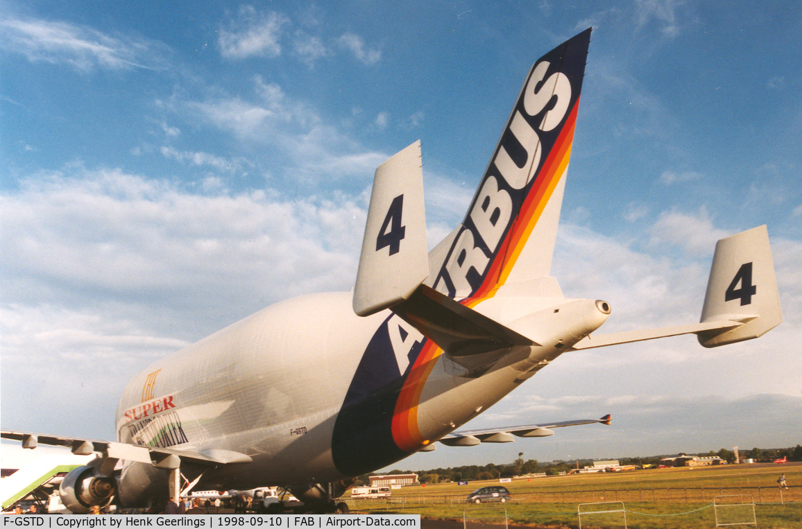 F-GSTD, 1998 Airbus A300B4-608ST Beluga C/N 776, Farnborough Air Show - Sep 1998 Airbus The Super Transporter 4 , 