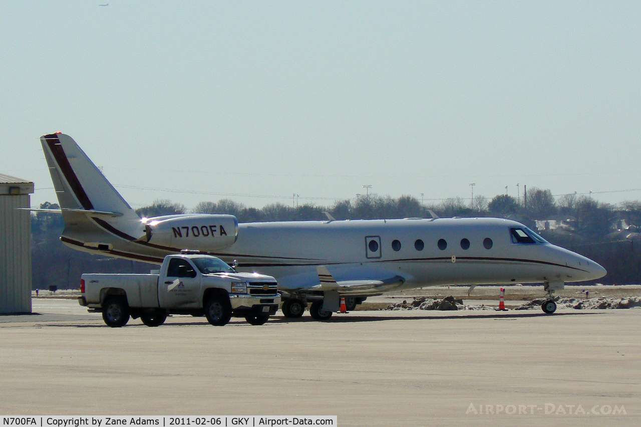 N700FA, Israel Aerospace Industries Gulfstream G150 C/N 278, At Arlington Municipal - in town for Super Bowl XLV