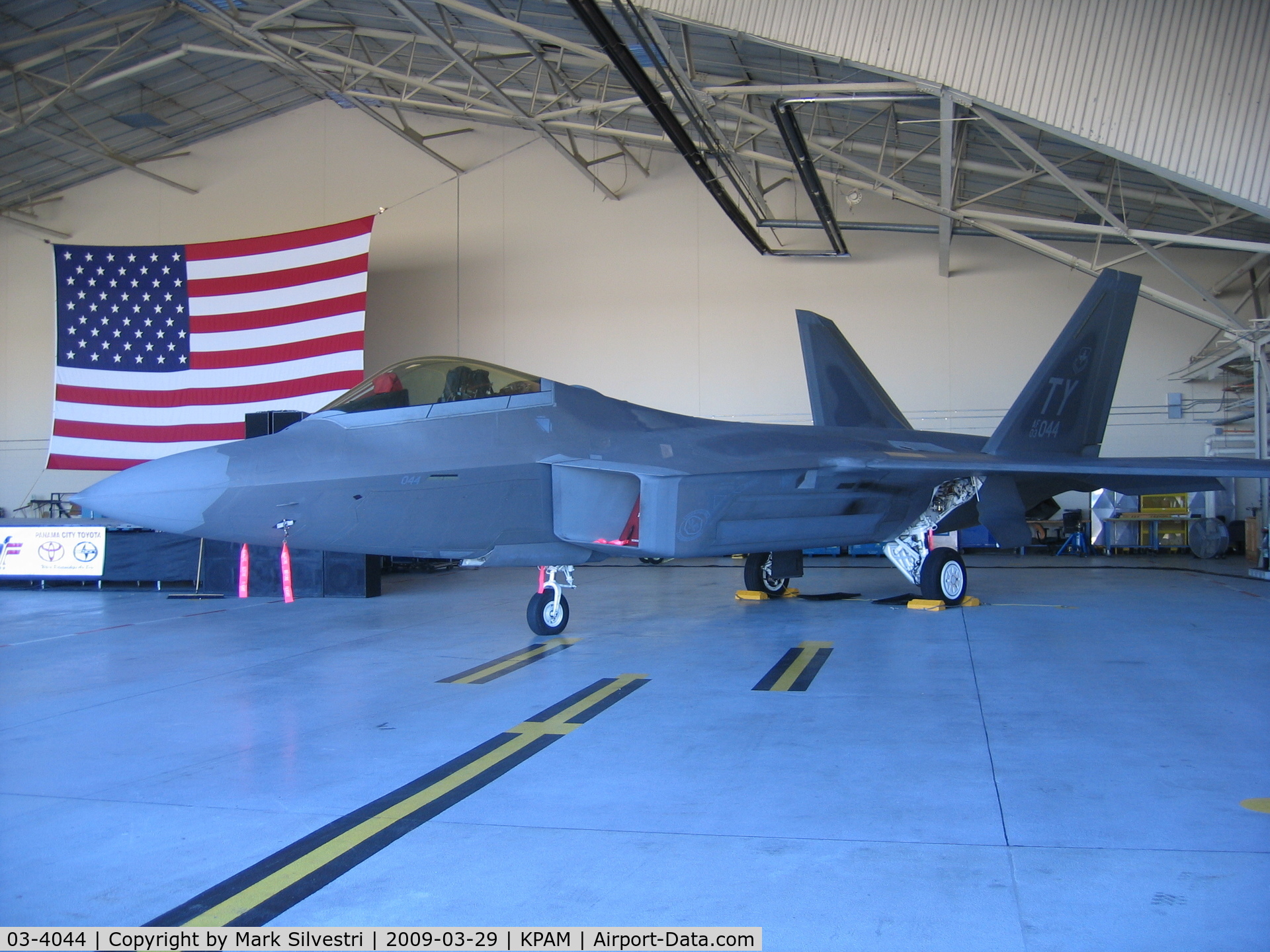 03-4044, 2003 Lockheed Martin F/A-22A Raptor C/N 4044, Tyndall 2009