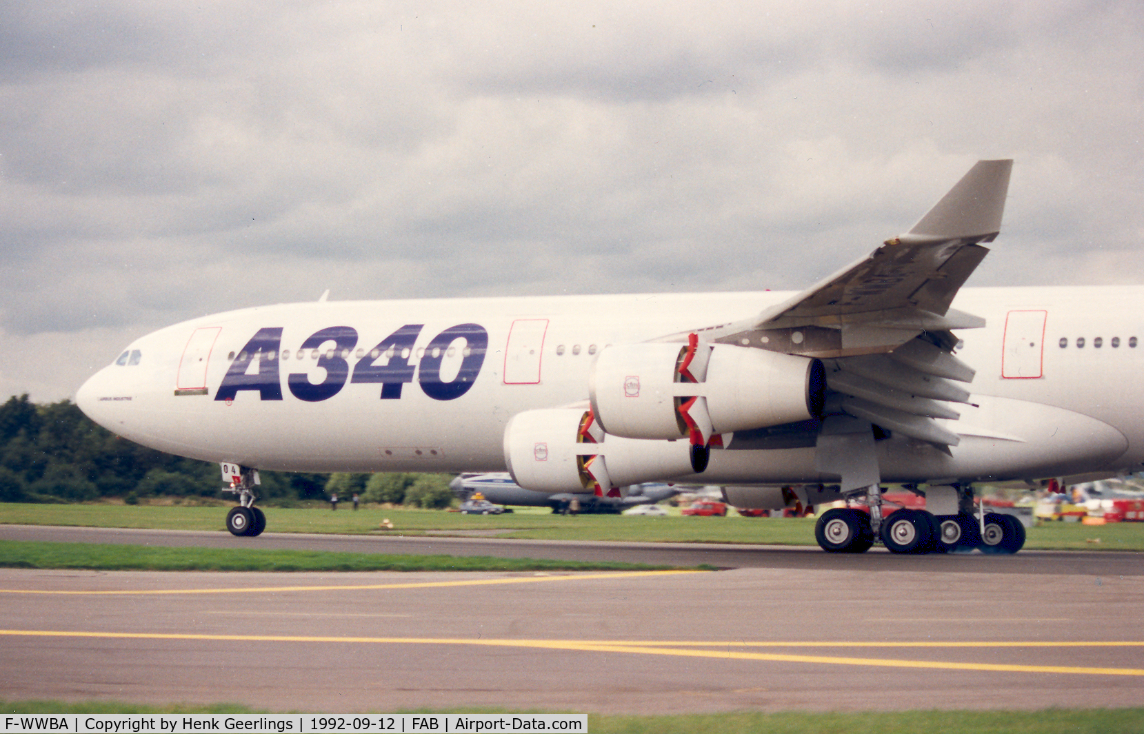 F-WWBA, 1993 Airbus A340-213 C/N 004, Farnborough Air Show 1992