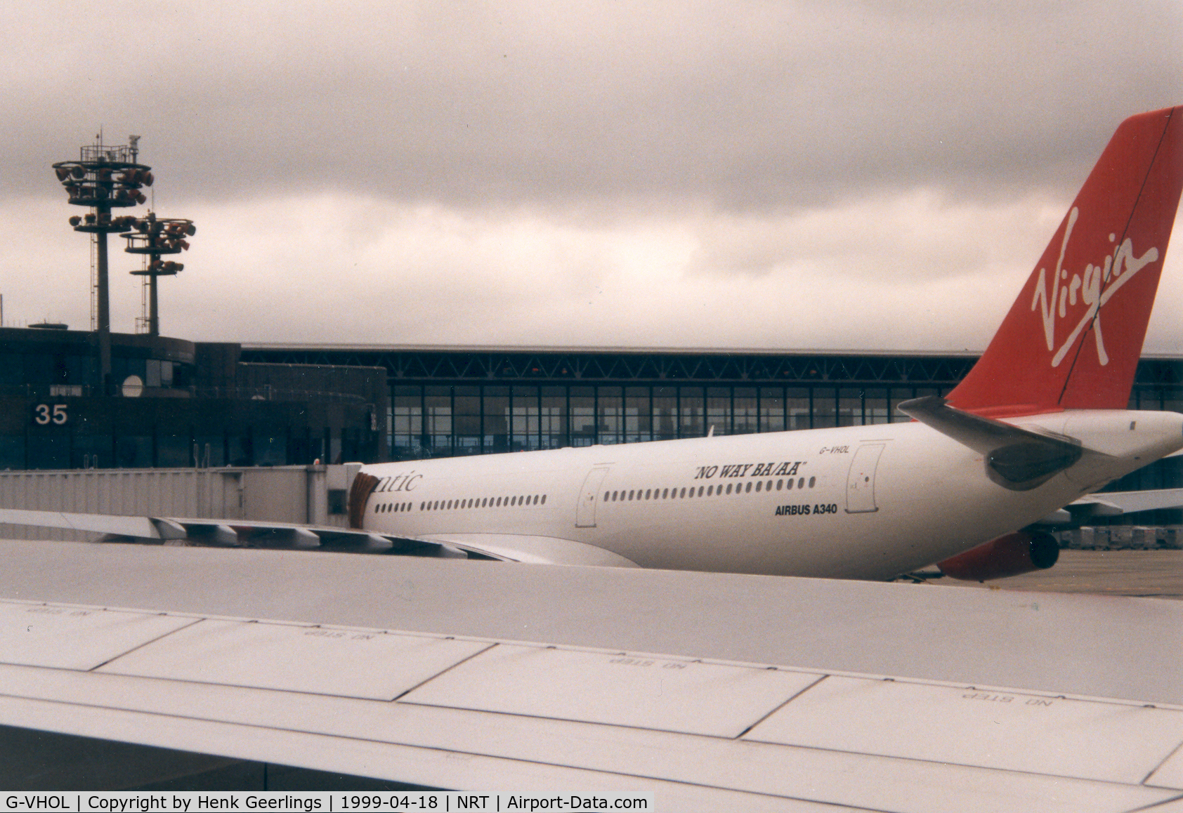 G-VHOL, 1992 Airbus A340-311 C/N 002, Virgin Atlantic , spcl title - NO WAY BA-AA