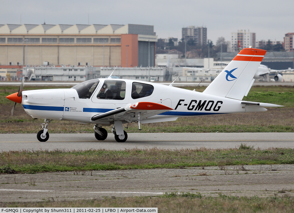 F-GMQG, Socata TB-20 C/N 1624, Taxiing holding point rwy 32R for departure... New c/s...