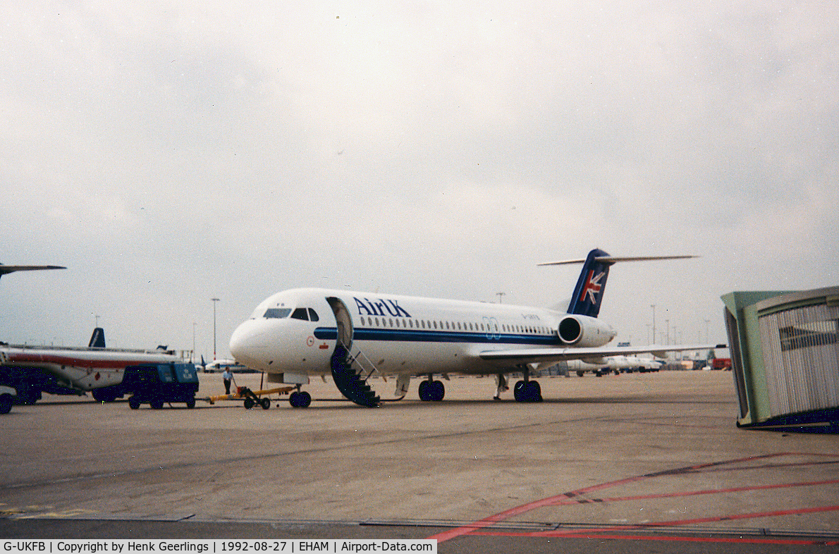 G-UKFB, 1989 Fokker 100 (F-28-0100) C/N 11247, Air UK