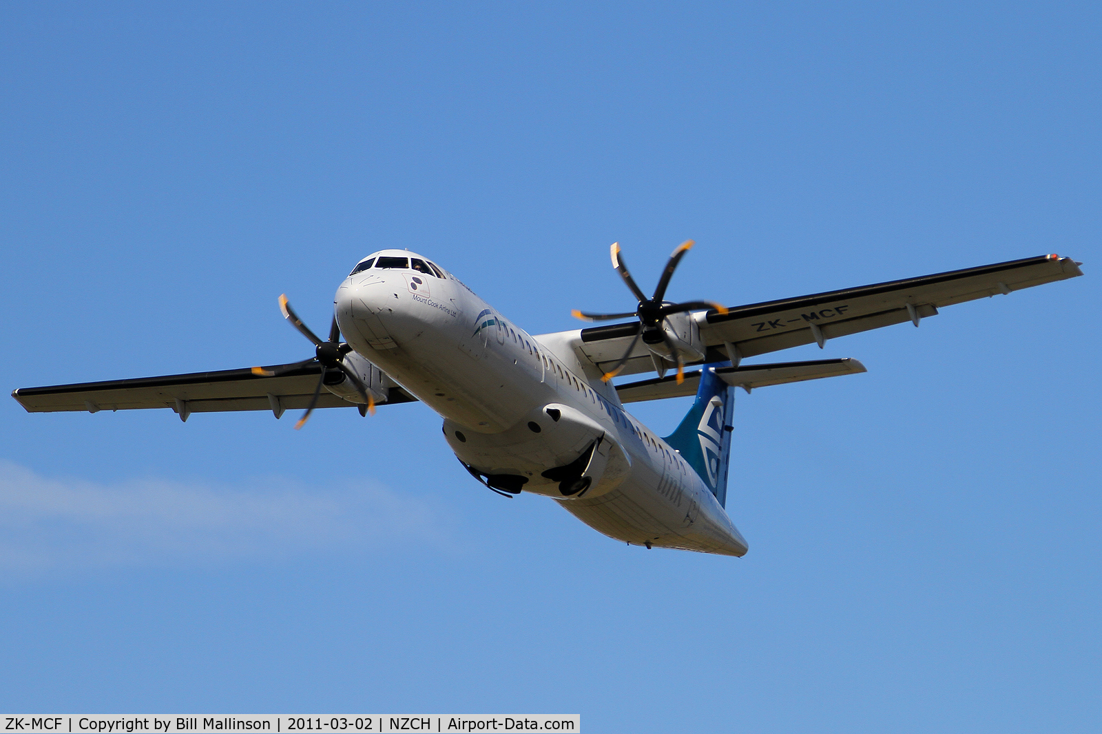 ZK-MCF, 1999 ATR 72-212A C/N 600, bumpy winds at this slower speed