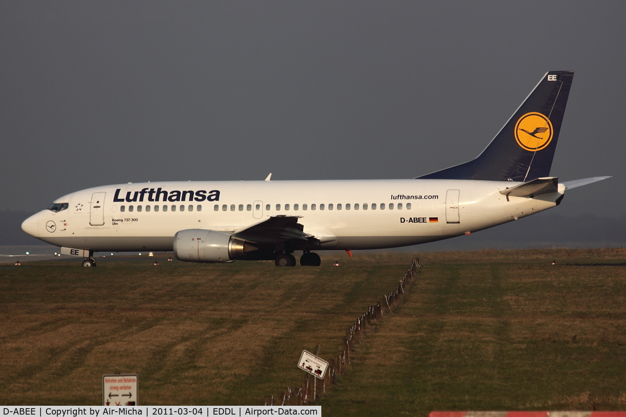 D-ABEE, 1991 Boeing 737-330 C/N 25216, Lufthansa, Name: Ulm