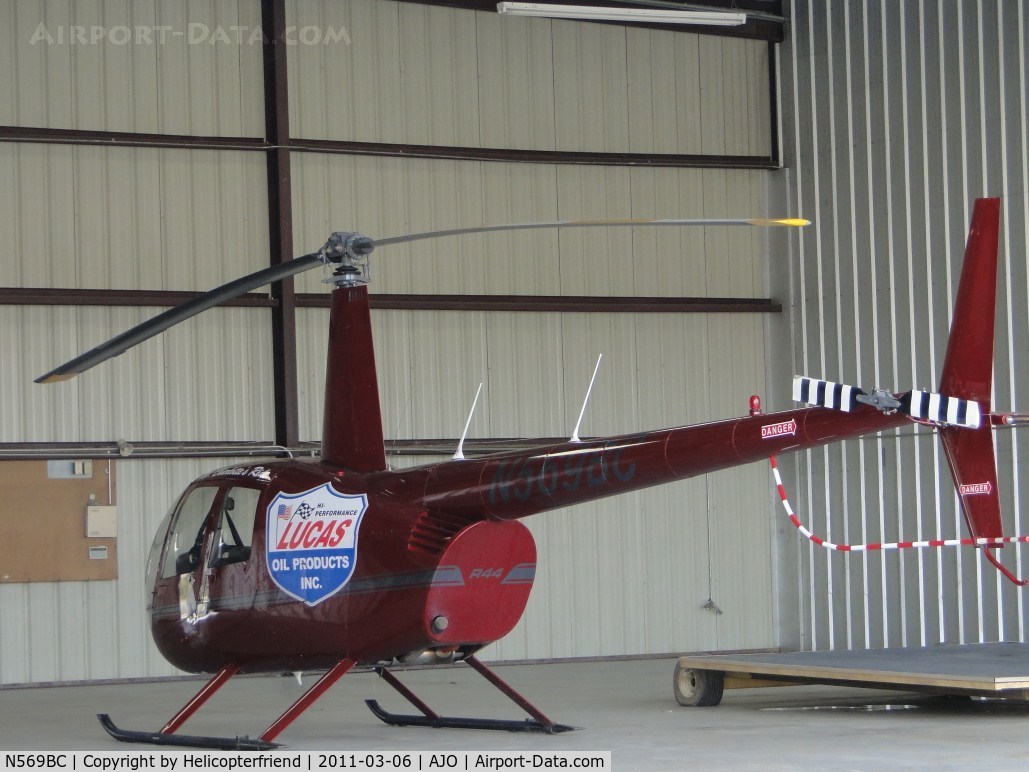 N569BC, 2006 Robinson R44 II C/N 11349, Parked in the hanger