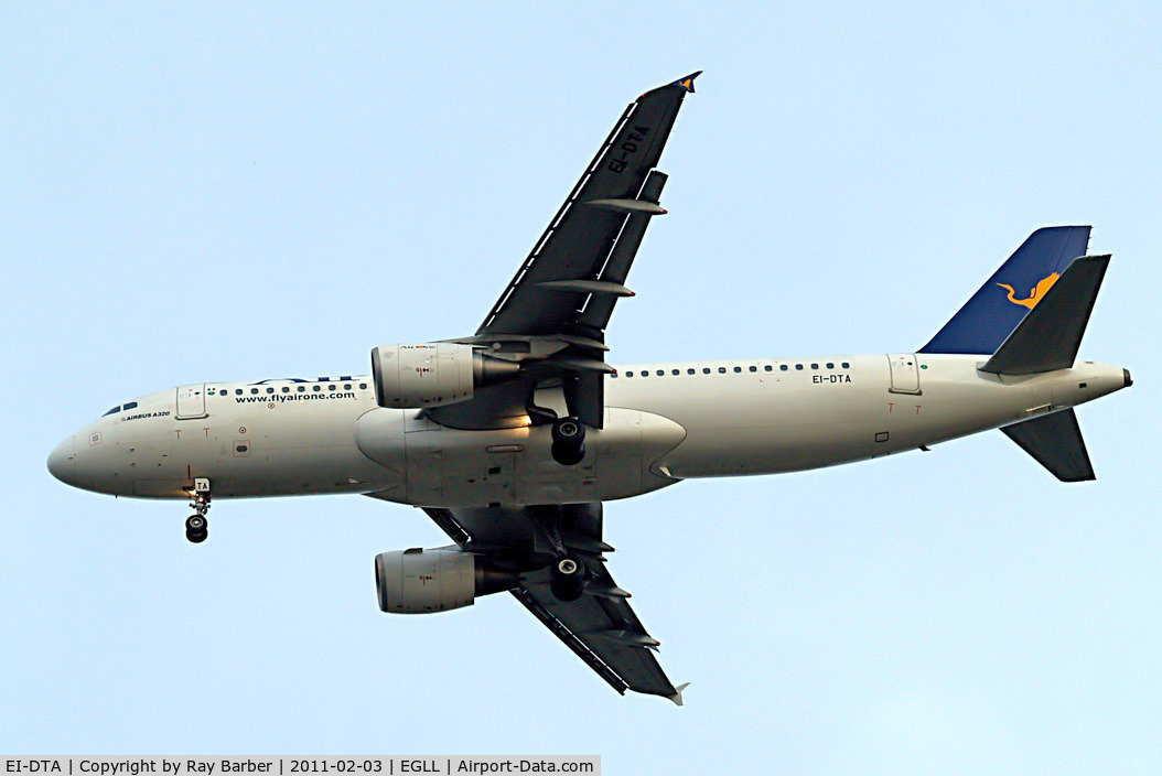 EI-DTA, 2008 Airbus A320-216 C/N 3732, Airbus A320-216 [3732] Air One Home~G 03/02/2011.