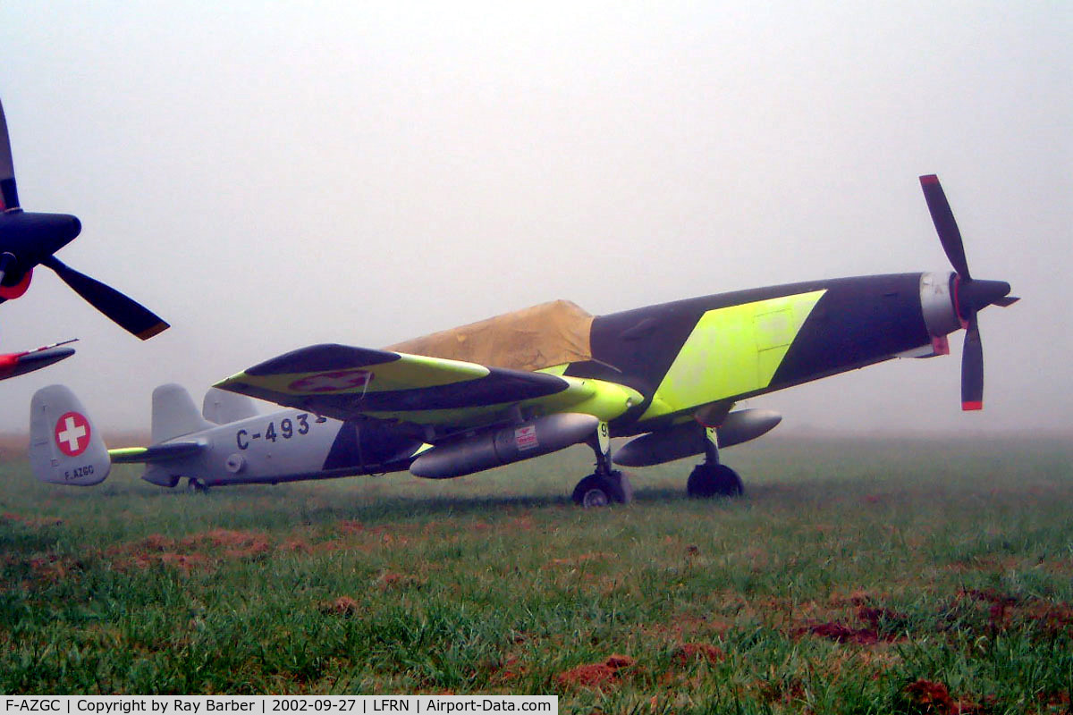 F-AZGC, 1943 F+W C-3605 Schlepp C/N 273, EKW C-3605 [273] Rennes-St Jacques~F 27/09/2002. Taken in early morning fog.