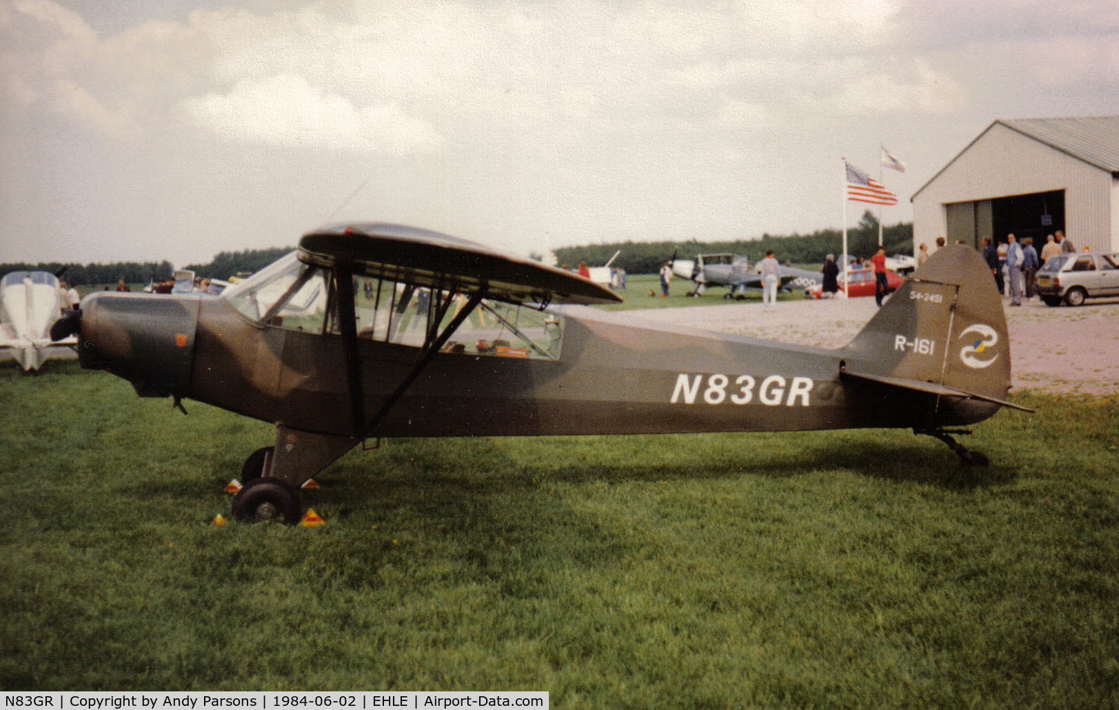 N83GR, 1954 Piper L-21B Super Cub (PA-18-135) C/N 18-3851, Taken at NVAV Rallye 1984 (scanned Print)