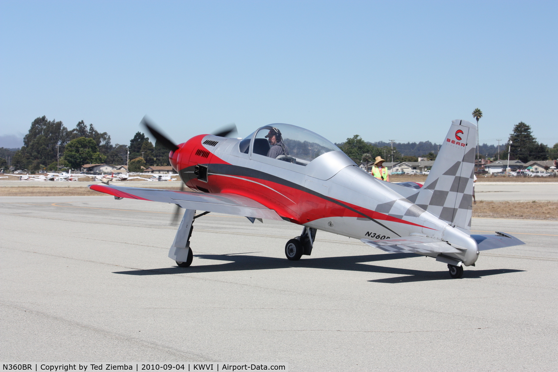 N360BR, 2000 Holm Skip Bear 360 C/N BR001, Seen taxiing to runway 2, during the 2010 Watsonville Fly-in.