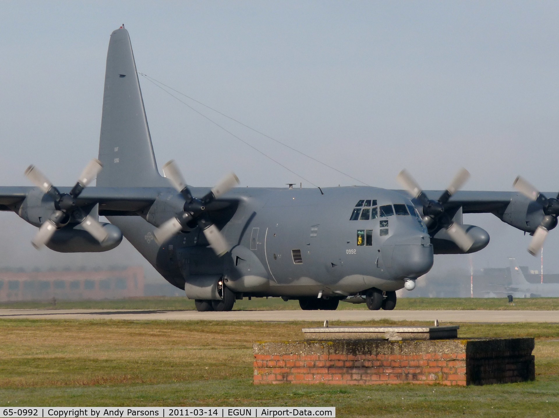 65-0992, 1965 Lockheed MC-130P Combat Shadow C/N 382-4155, Latest bd Herc taxying out for t/o