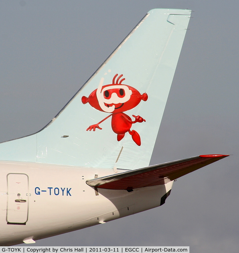 G-TOYK, 1997 Boeing 737-33R C/N 28870, new tail art from BMI baby