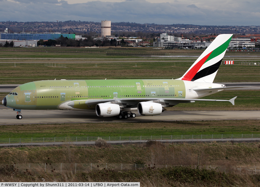 F-WWSY, 2011 Airbus A380-861 C/N 077, C/n 0077 - For Emirates