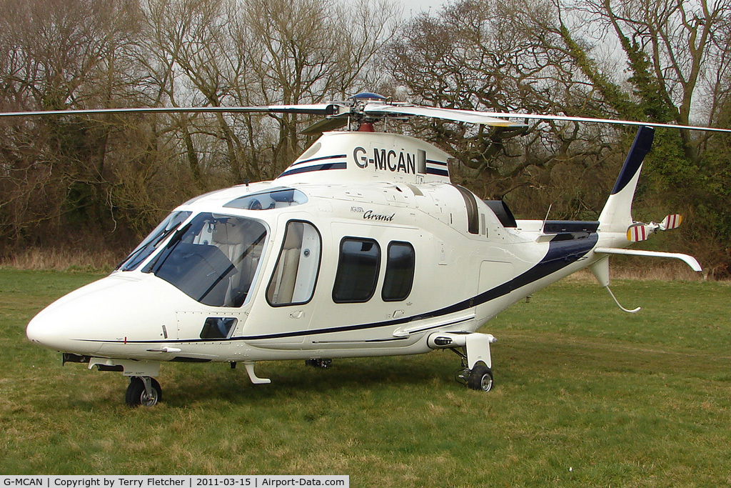 G-MCAN, 2006 Agusta A-109S Grand C/N 22021, Visitor to Day 1 of the 2011 Cheltenham Horseracing Festival