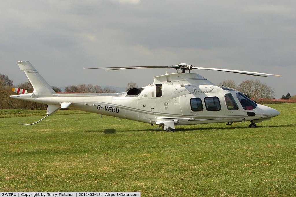G-VERU, 2007 Agusta A-109S Grand C/N 22050, A visitor to Cheltenham Racecourse on 2011 Gold Cup Day