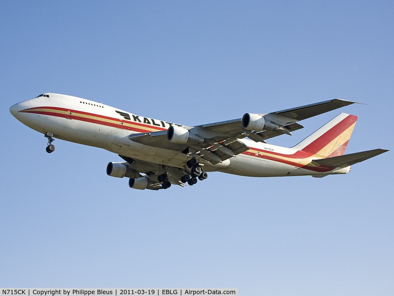 N715CK, 1982 Boeing 747-209B C/N 22447, Short final rwy 05R.