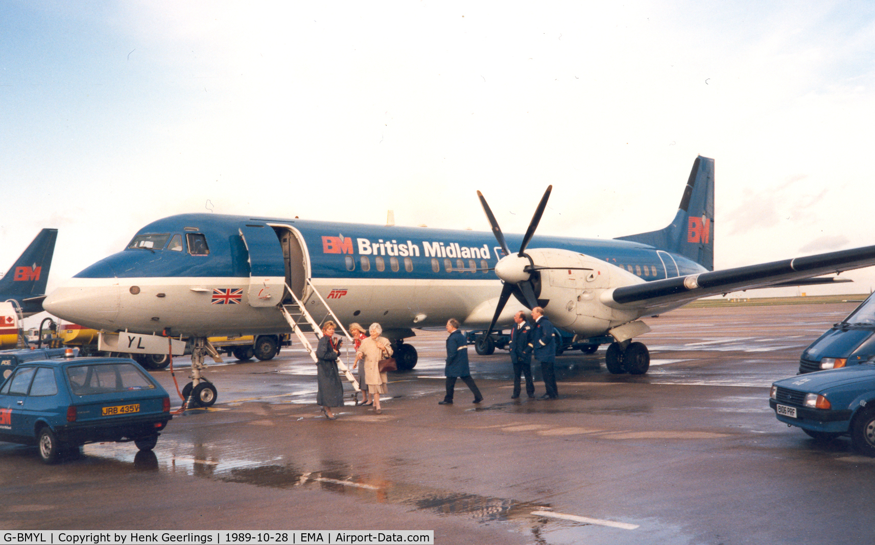 G-BMYL, 1987 British Aerospace ATP C/N 2004, Arrival BM flight from AMS at East Midlands