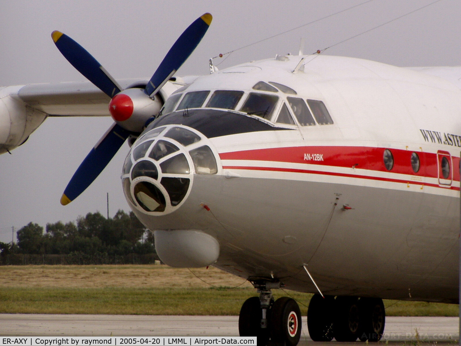 ER-AXY, 1969 Antonov An-12BK C/N 9346904, Nose shot of ER-AXY An12 Air Charter Service