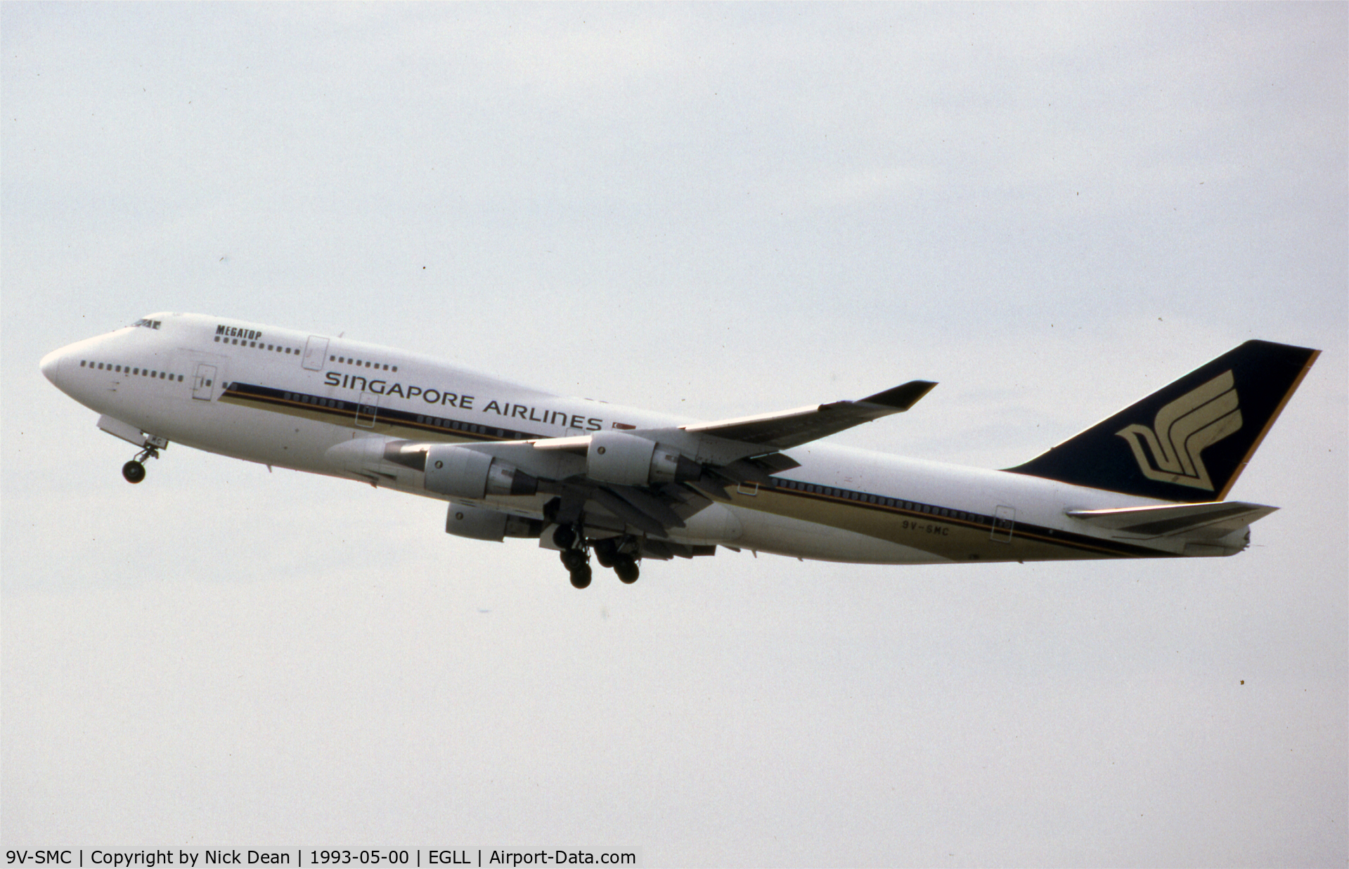 9V-SMC, 1989 Boeing 747-412 C/N 24063, EGLL