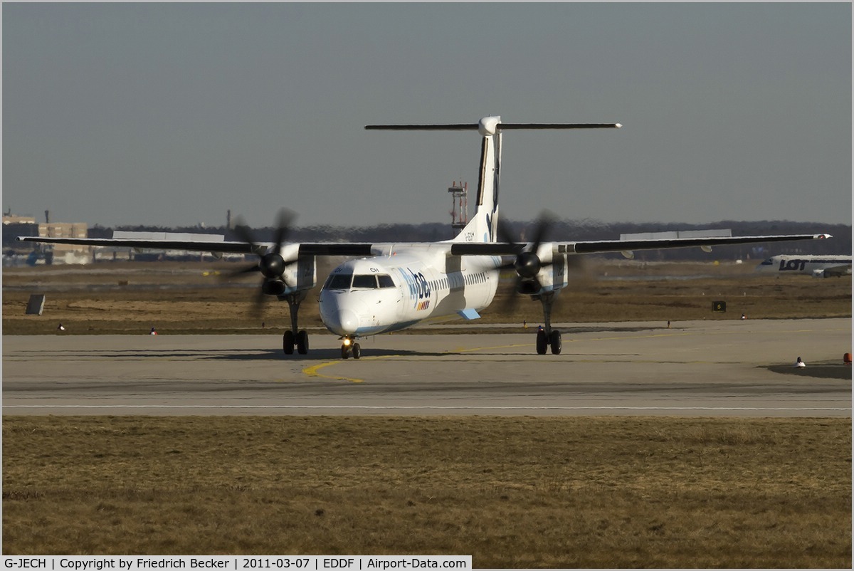 G-JECH, 2005 De Havilland Canada DHC-8-402Q Dash 8 C/N 4103, line up
