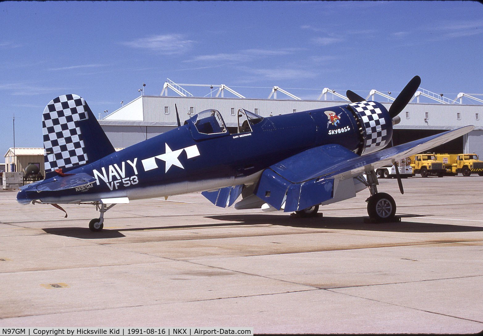 N97GM, 1943 Goodyear FG-1D Corsair C/N 67089, FG-1D BuNo 67089 taken at NAS Miramar 16 Aug 1991