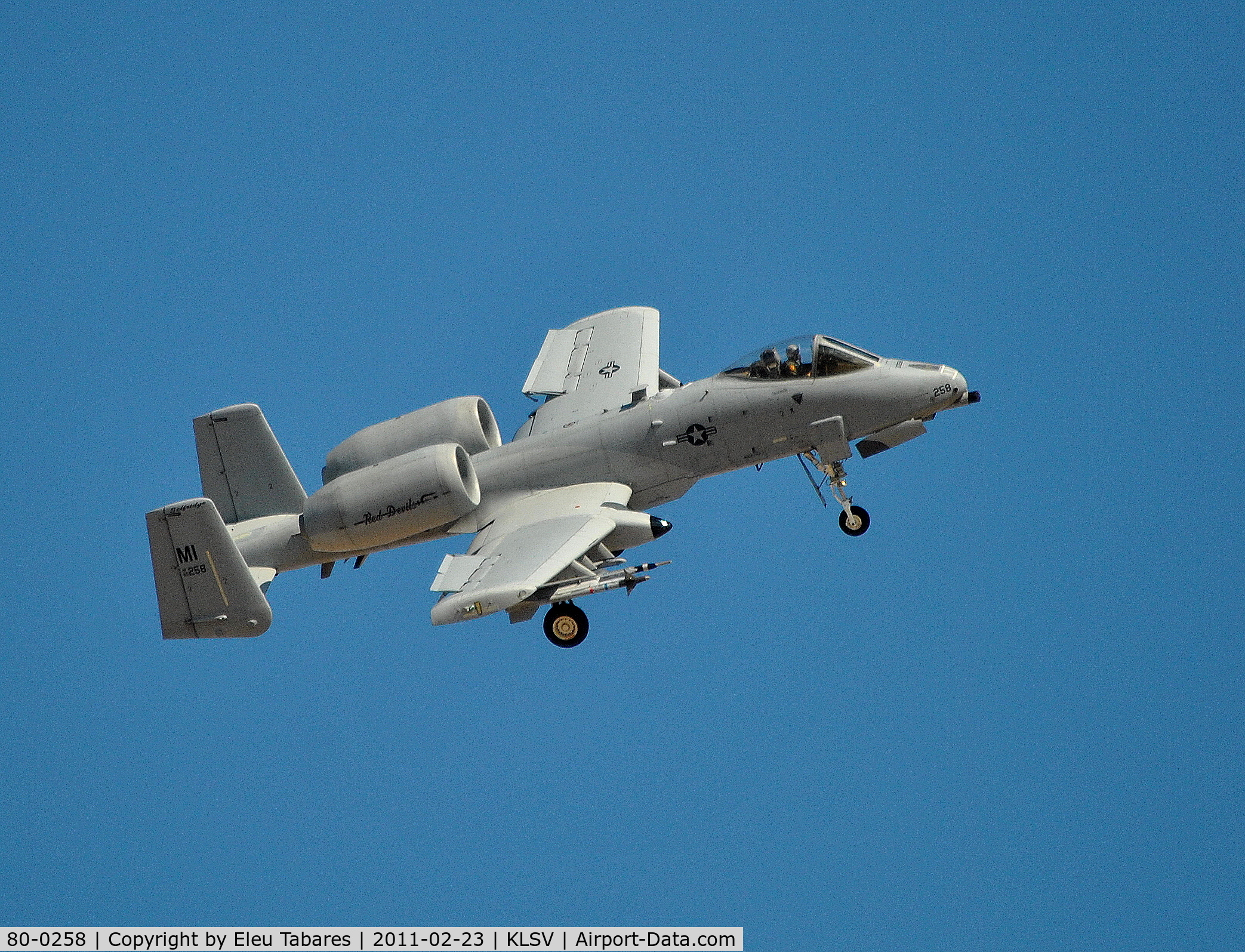 80-0258, 1980 Fairchild Republic A-10C Thunderbolt II C/N A10-0608, Taken during Red Flag Exercise at Nellis Air Force Base, Nevada.

Fairchild A-10A Thunderbold II (c/n A10-0608)