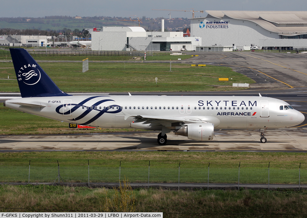 F-GFKS, 1991 Airbus A320-211 C/N 0187, Now in full new Skyteam c/s... Back from maintenance and going to CDG via CHR for test flight...