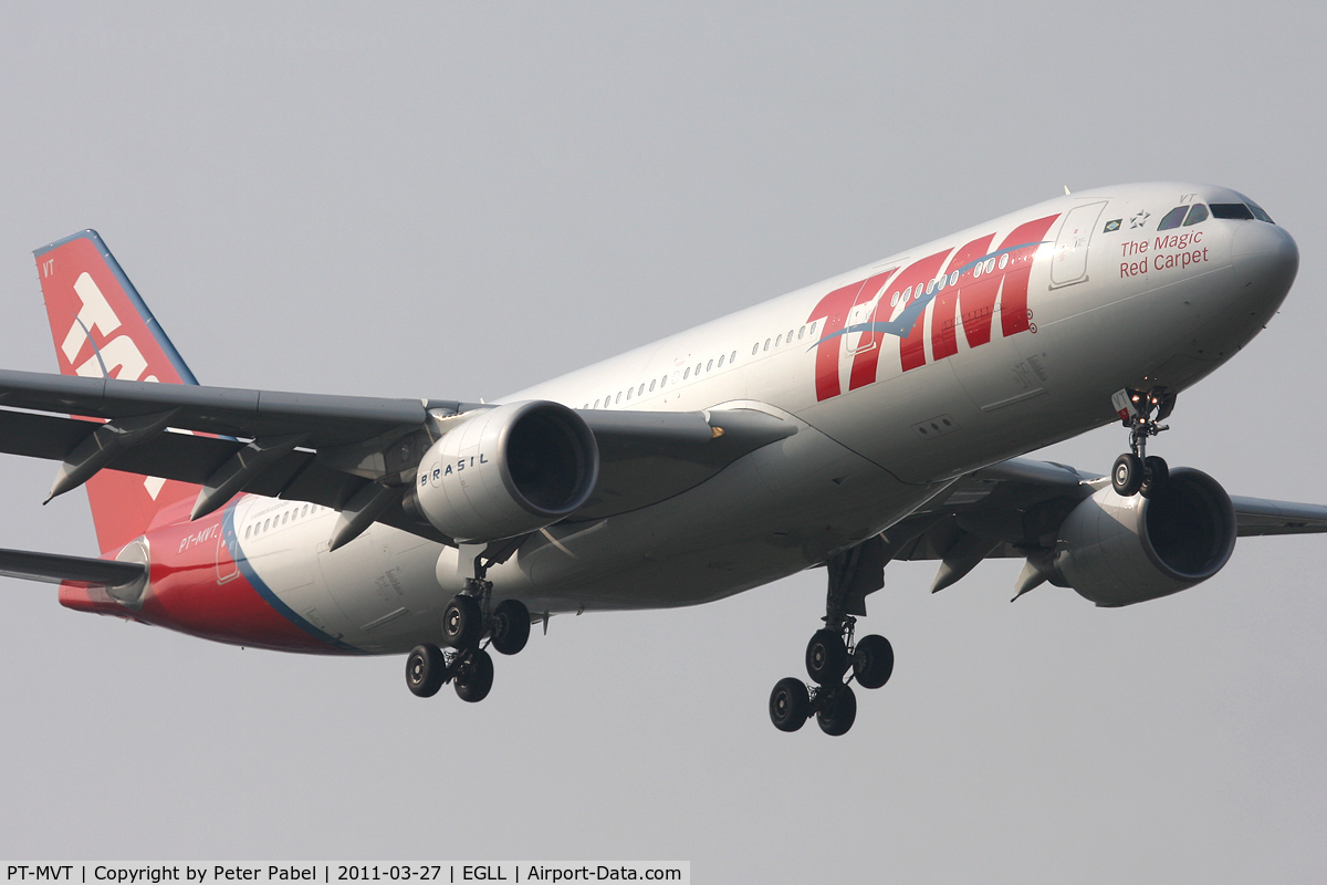 PT-MVT, 2010 Airbus A330-223 C/N 1118, LHR Trip