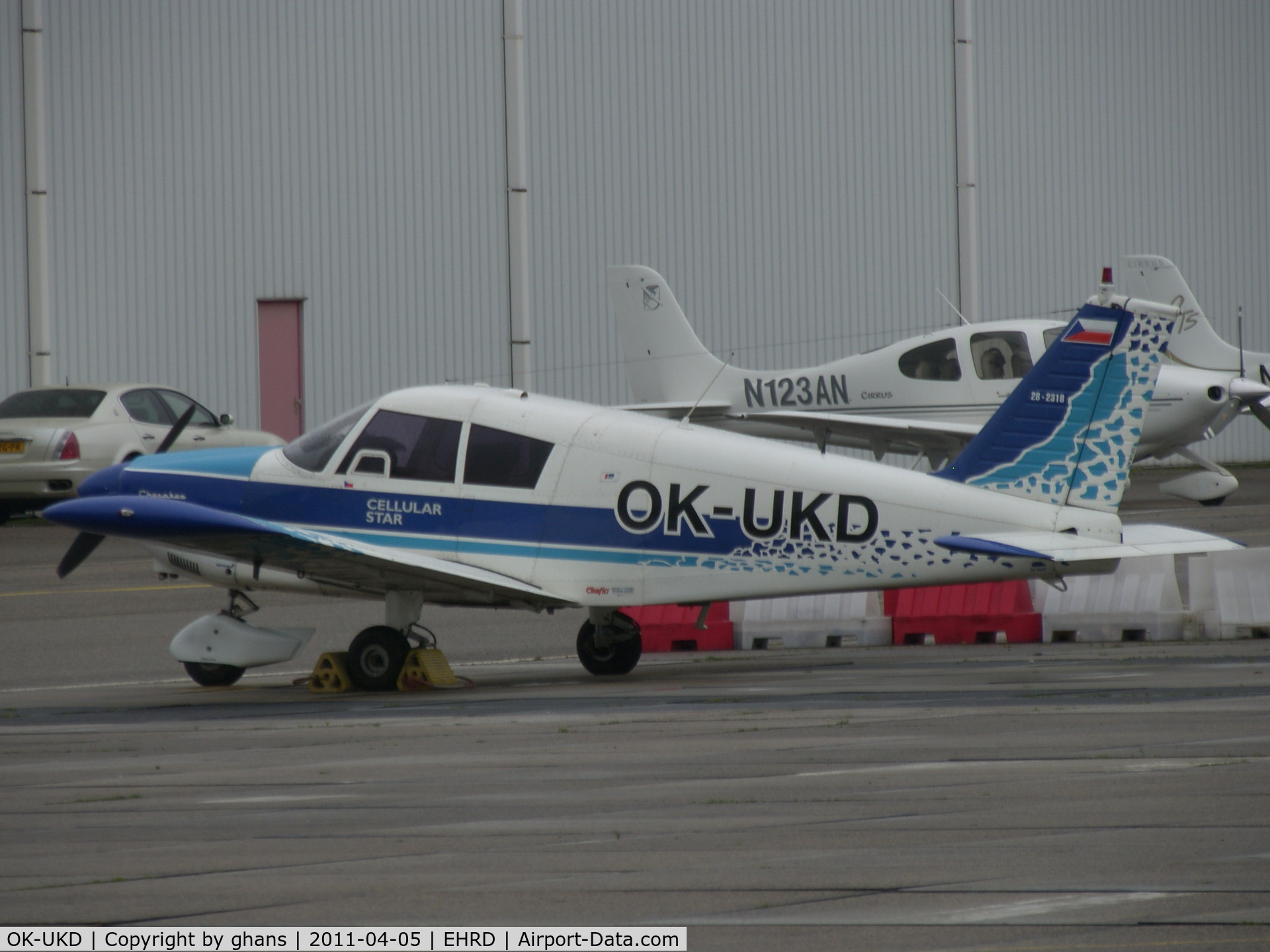 OK-UKD, Piper PA-28-180 Cherokee C/N 28-2318, Parked @ Foxtrot