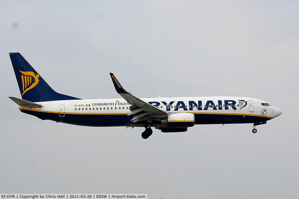 EI-DYR, 2008 Boeing 737-8AS C/N 37513, Ryanair