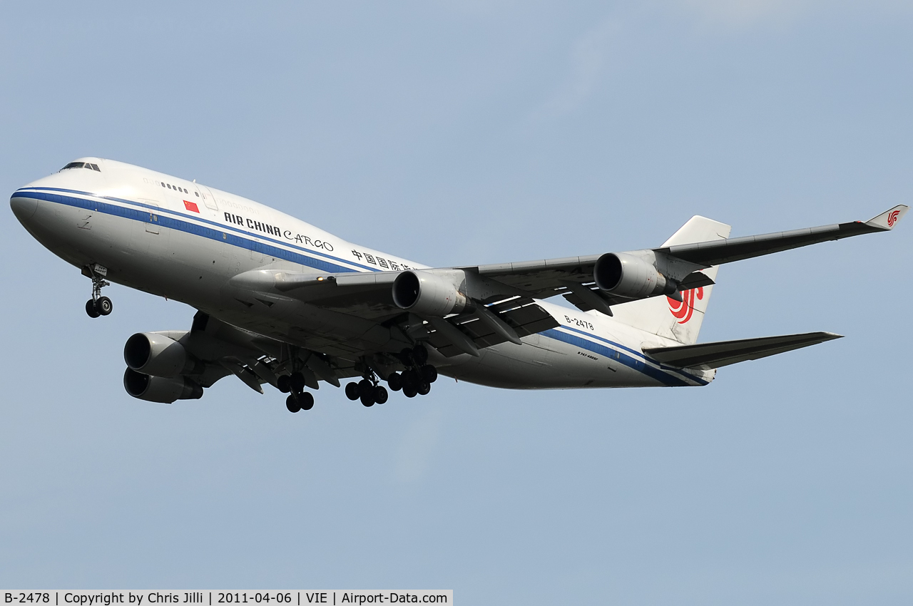 B-2478, 1991 Boeing 747-433M C/N 25075, Air China Freighter