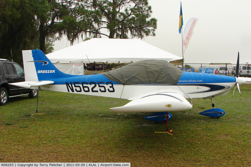 N56253, 2007 Breezer Light Sport Aircraft C/N 005LSA, Displayed in 2011 Sun'n'Fun Static