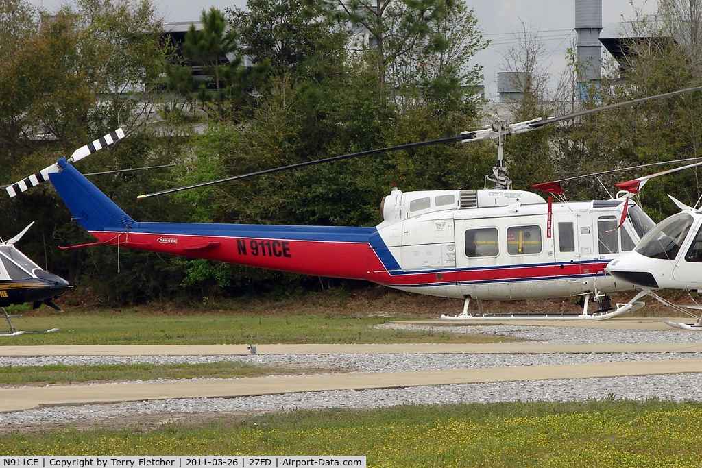 N911CE, 1964 Bell UH-1H C/N 64-13819, Coastal Helicopters Inc heliport, Panama City FL USA