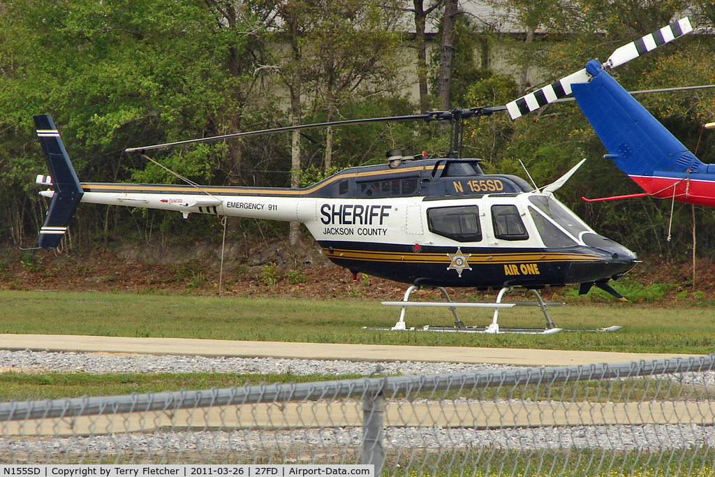 N155SD, Bell OH-58C Kiowa C/N 40076, Coastal Helicopters Inc heliport, Panama City FL USA