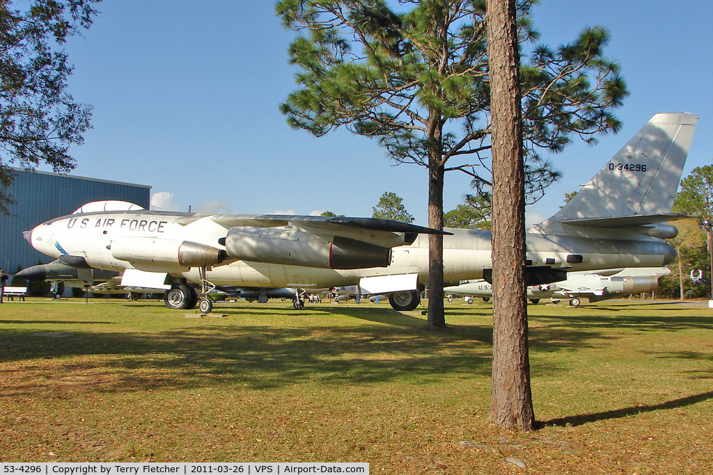 53-4296, 1953 Boeing RB-47H-1-BW Stratojet C/N 4501320, On display at the Air Force Armament Museum at Eglin Air Force Base , Fort Walton , Florida