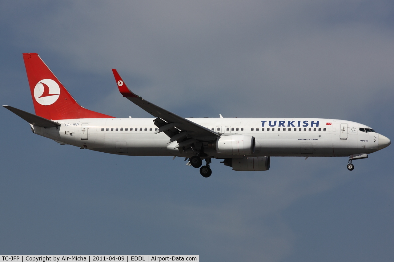 TC-JFP, 1999 Boeing 737-8F2 C/N 29778/349, Turkish Airlines, Name: Amasya