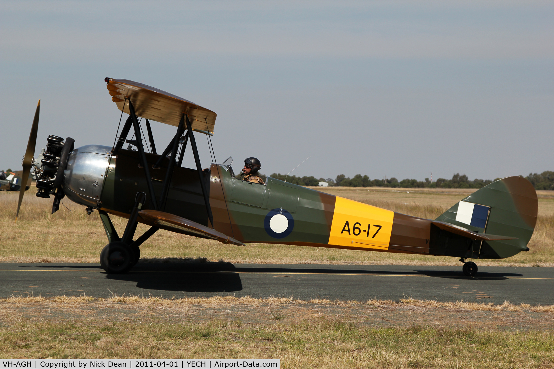 VH-AGH, 1937 Avro 643 Cadet II C/N R3/LT/3135, YECH AAAA National fly in 2011