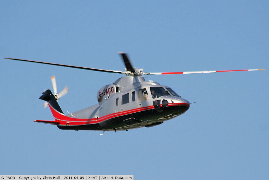 G-PACO, 2009 Sikorsky S-76C C/N 760782, Ferrying racegoers into Aintree for the 2011 Grand National